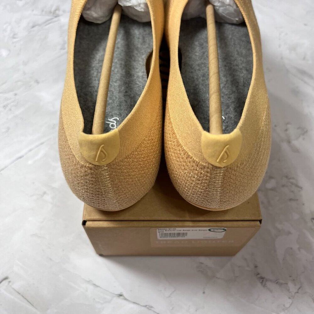 NEW Allbirds SIZE 10 Tree Breezers Shoes Lux Beige Breathable Knit Flat NIB - Picture 7 of 9